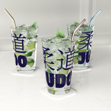 Martial Elegance: Judo Juggernaut Collectible Pint Glass for Enthusiasts, 16oz Assembled in the USA Assembled in USA Dining Drink Drinks Exclusive Festive Glass Glassware Home & Living Judo Kitchen Made in the USA Made in USA Seasonal Picks
