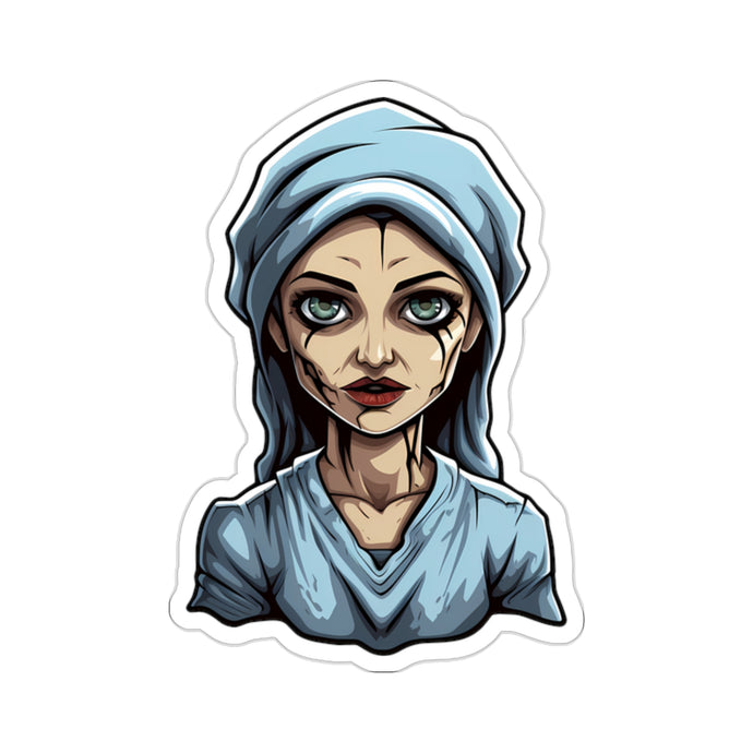 Zombie Nurse Delights: Spooky Halloween Stickers for All Ages Fall Bestsellers Halloween Home & Living Kiss cut Magnets & Stickers nurse Stickers