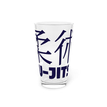 Mat Mastery: Jiu-Jitsu Emblem Pint Glass for Discerning Practitioners, 16oz Assembled in the USA Assembled in USA Dining Drink Drinks Exclusive Festive Glass Glassware Home & Living Jiu-Jitsu Kitchen Made in the USA Made in USA Seasonal Picks