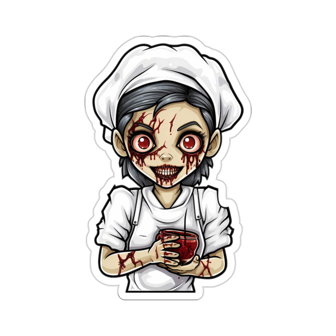 Eerie and Engaging: Spooky Halloween Zombie Nurse Stickers Fall Bestsellers Halloween Home & Living Kiss cut Magnets & Stickers nurse Stickers