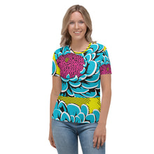 Women's Pop Art BJJ Short Sleeve Rash Guard - Roy Lichtenstein Inspired Dahlia Design 002 Dahlia Exclusive Fitness Flower Pop Art Rash Guard Running Short Sleeve Striking Swimwear Tees Womens Yoga