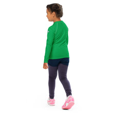 Active Allure: Girls' Solid Color Long Sleeve Rash Guards - Jade Exclusive Girls Kids Long Sleeve Rash Guard Solid Color Swimwear