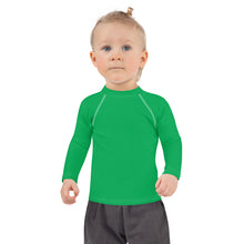 Active Allure: Girls' Solid Color Long Sleeve Rash Guards - Jade Exclusive Girls Kids Long Sleeve Rash Guard Solid Color Swimwear