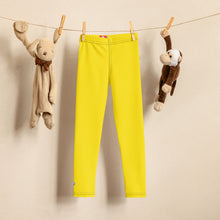 Active Days, Vibrant Ways: Girls' Solid Workout Leggings - Golden Sun Exclusive Girls Kids Leggings Solid Color