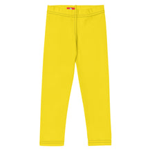 Active Days, Vibrant Ways: Girls' Solid Workout Leggings - Golden Sun Exclusive Girls Kids Leggings Solid Color