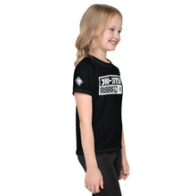 Stylish Sun Defense: Girl's Short Sleeve Jiu-Jitsu Rash Guard - Noir Exclusive Girls Jiu-Jitsu Kids Rash Guard Short Sleeve