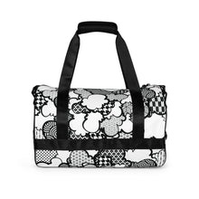 Black and White Graffiti Clouds Gym Bag Bag Clouds Exclusive Gym