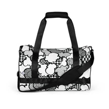 Black and White Graffiti Clouds Gym Bag Bag Clouds Exclusive Gym