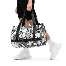 Black and White Graffiti Clouds Gym Bag Bag Clouds Exclusive Gym