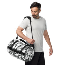 Black and White Graffiti Clouds Gym Bag Bag Clouds Exclusive Gym