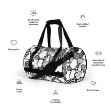 Black and White Graffiti Clouds Gym Bag Bag Clouds Exclusive Gym