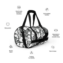 Black and White Graffiti Clouds Gym Bag Bag Clouds Exclusive Gym