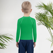 Bold Adventures: Kid's Solid Color Rash Guards for Boys - Jade Boys Exclusive Kids Long Sleeve Rash Guard Solid Color
