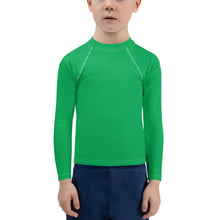 Bold Adventures: Kid's Solid Color Rash Guards for Boys - Jade Boys Exclusive Kids Long Sleeve Rash Guard Solid Color