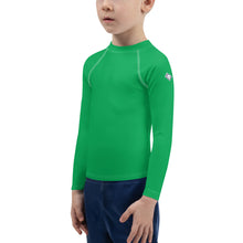 Bold Adventures: Kid's Solid Color Rash Guards for Boys - Jade Boys Exclusive Kids Long Sleeve Rash Guard Solid Color