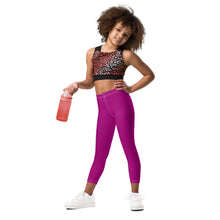 Bold and Bright: Solid Color Leggings for Active Girls - Fresh Eggplant Exclusive Girls Kids Leggings Solid Color