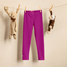 Bold and Bright: Solid Color Leggings for Active Girls - Fresh Eggplant Exclusive Girls Kids Leggings Solid Color