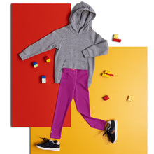 Bold Moves: Boys' Solid Color Athletic Leggings - Vivid Purple Boys Exclusive Kids Leggings Solid Color
