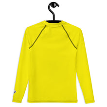 Boys Long Sleeve BJJ Rash Guard – Youth Solid Performance Fit – Golden Sun