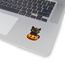 Celebrate Halloween with Black Cat and Pumpkin Sticker Fun Black Cat Cat Cat Pumpkin Cats Decor Fall Bestsellers Halloween Halloween Decor Halloween Stickers Home & Living Kiss cut Magnets & Stickers Pumpkins Stickers