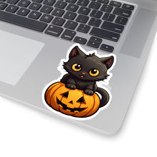 Celebrate Halloween with Black Cat and Pumpkin Sticker Fun Black Cat Cat Cat Pumpkin Cats Decor Fall Bestsellers Halloween Halloween Decor Halloween Stickers Home & Living Kiss cut Magnets & Stickers Pumpkins Stickers