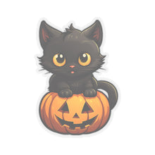 Celebrate Halloween with Black Cat and Pumpkin Sticker Fun Black Cat Cat Cat Pumpkin Cats Decor Fall Bestsellers Halloween Halloween Decor Halloween Stickers Home & Living Kiss cut Magnets & Stickers Pumpkins Stickers