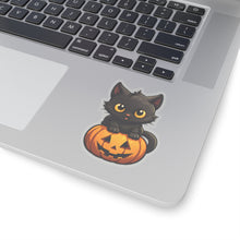 Celebrate Halloween with Black Cat and Pumpkin Sticker Fun Black Cat Cat Cat Pumpkin Cats Decor Fall Bestsellers Halloween Halloween Decor Halloween Stickers Home & Living Kiss cut Magnets & Stickers Pumpkins Stickers