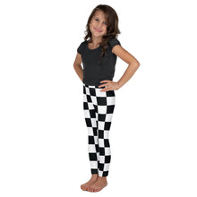 Checkered Charm: Girls' Yoga Pants Workout Leggings Checkered Exclusive Girls Kids Leggings