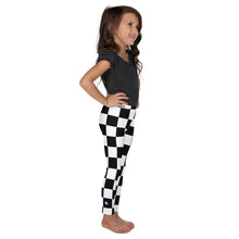 Checkered Charm: Girls' Yoga Pants Workout Leggings Checkered Exclusive Girls Kids Leggings