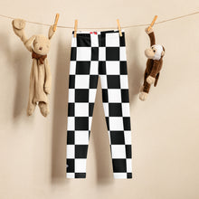 Checkered Charm: Girls' Yoga Pants Workout Leggings Checkered Exclusive Girls Kids Leggings