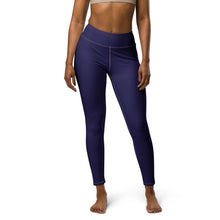 Classic Active Wear: Solid Color Leggings for Women - Midnight Blue Exclusive Leggings Solid Color Tights Womens