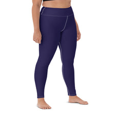 Classic Active Wear: Solid Color Leggings for Women - Midnight Blue Exclusive Leggings Solid Color Tights Womens