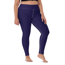 Classic Active Wear: Solid Color Leggings for Women - Midnight Blue Exclusive Leggings Solid Color Tights Womens