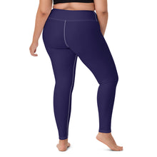 Classic Active Wear: Solid Color Leggings for Women - Midnight Blue Exclusive Leggings Solid Color Tights Womens