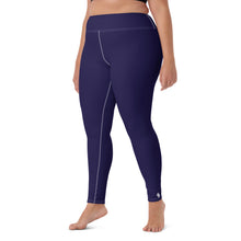 Classic Active Wear: Solid Color Leggings for Women - Midnight Blue Exclusive Leggings Solid Color Tights Womens