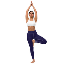 Classic Active Wear: Solid Color Leggings for Women - Midnight Blue Exclusive Leggings Solid Color Tights Womens