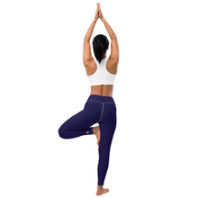 Classic Active Wear: Solid Color Leggings for Women - Midnight Blue Exclusive Leggings Solid Color Tights Womens