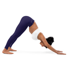 Classic Active Wear: Solid Color Leggings for Women - Midnight Blue Exclusive Leggings Solid Color Tights Womens
