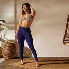 Classic Active Wear: Solid Color Leggings for Women - Midnight Blue Exclusive Leggings Solid Color Tights Womens