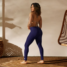 Classic Active Wear: Solid Color Leggings for Women - Midnight Blue Exclusive Leggings Solid Color Tights Womens