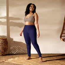 Classic Active Wear: Solid Color Leggings for Women - Midnight Blue Exclusive Leggings Solid Color Tights Womens
