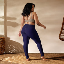 Classic Active Wear: Solid Color Leggings for Women - Midnight Blue Exclusive Leggings Solid Color Tights Womens
