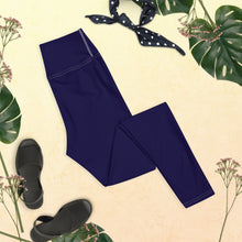 Classic Active Wear: Solid Color Leggings for Women - Midnight Blue Exclusive Leggings Solid Color Tights Womens