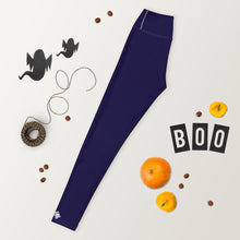 Classic Active Wear: Solid Color Leggings for Women - Midnight Blue Exclusive Leggings Solid Color Tights Womens