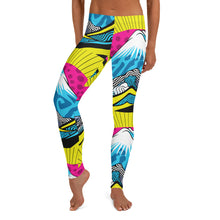 Colorful and Vibrant Roy Lichtenstein Mt Fuji Yoga Pants for Women 002 Exclusive Leggings Mt Fuji Tights Womens