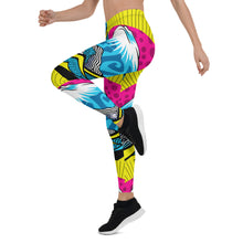 Colorful and Vibrant Roy Lichtenstein Mt Fuji Yoga Pants for Women 002 Exclusive Leggings Mt Fuji Tights Womens