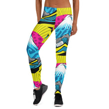 Colorful and Vibrant Roy Lichtenstein Mt Fuji Yoga Pants for Women 002 Exclusive Leggings Mt Fuji Tights Womens