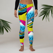 Colorful and Vibrant Roy Lichtenstein Mt Fuji Yoga Pants for Women 002 Exclusive Leggings Mt Fuji Tights Womens