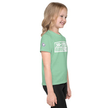 Comfortable Performance: Girl's Short Sleeve Jiu-Jitsu Rash Guard - Vista Blue Exclusive Girls Jiu-Jitsu Kids Rash Guard Short Sleeve