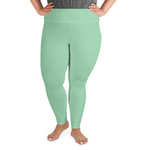 Confidence in Motion: Women's Plus Size Yoga Leggings - Vista Blue Exclusive Leggings Plus Size Solid Color Tights Womens